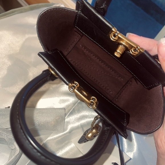 Coach 1941 Troupe Tote 16 Genuine Snakeskin Black Crossbody NWT - Picture 8 of 8